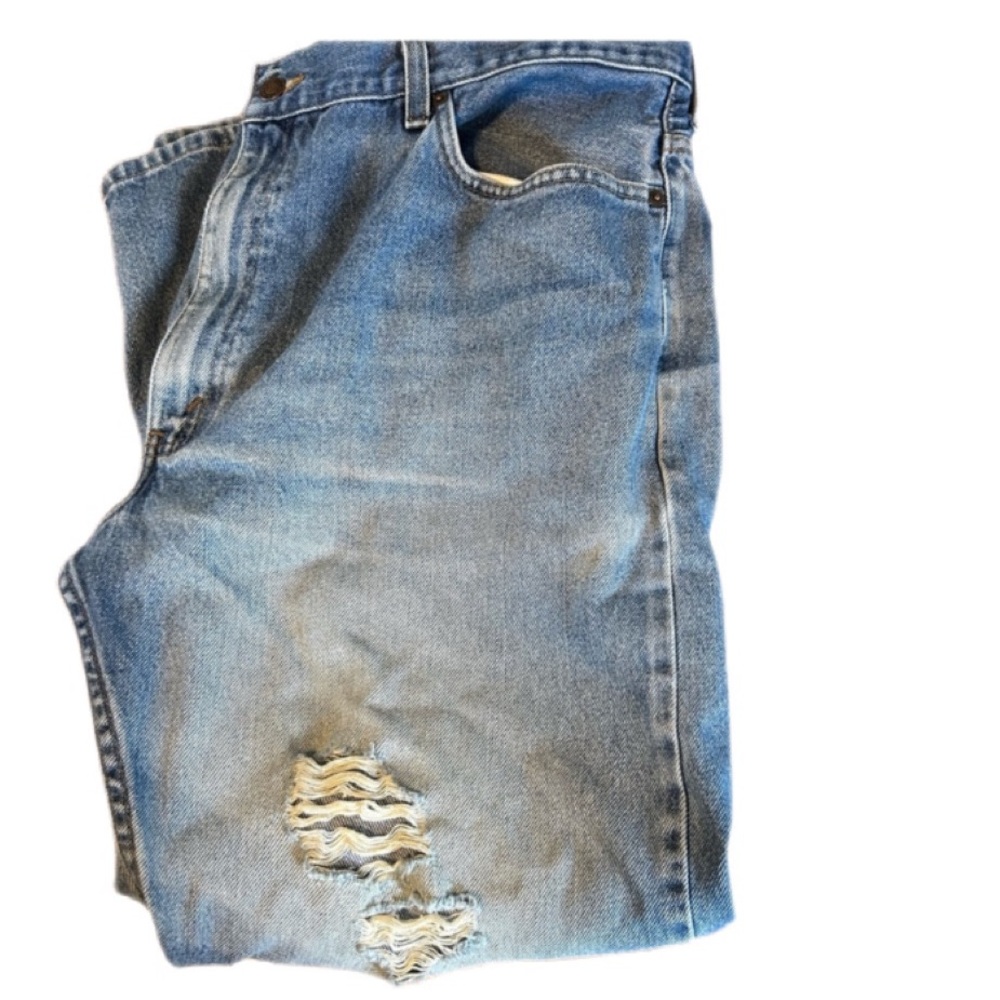 Levi's Relaxed Blue Jeans with Natural Distressing